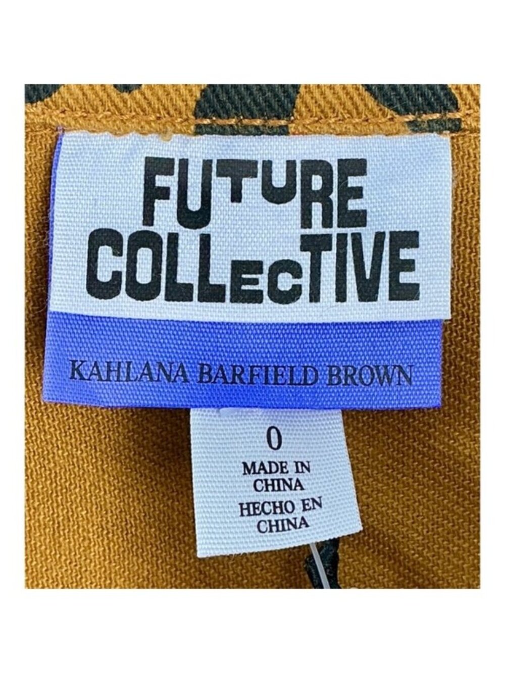 Future Collective Denim Syle Shirt Dress Sz 0 Leopard Print Statement Y2K Safari - Picture 3 of 14